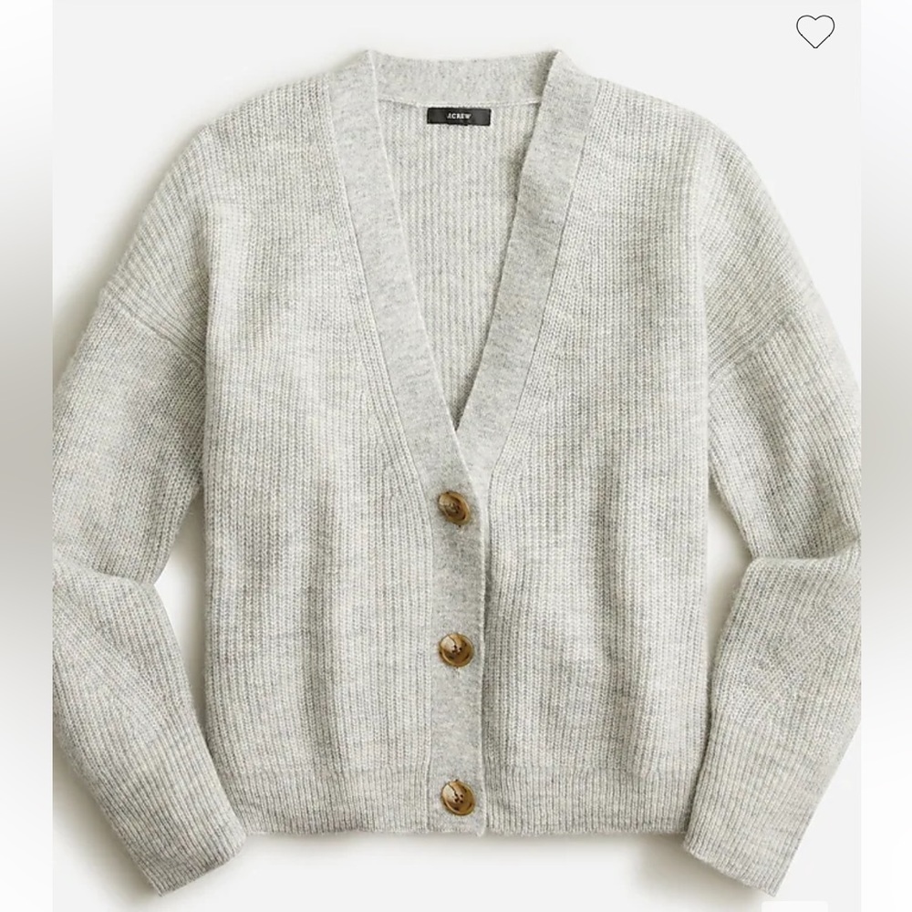 J. Crew Ribbed V-neck cardigan sweater
